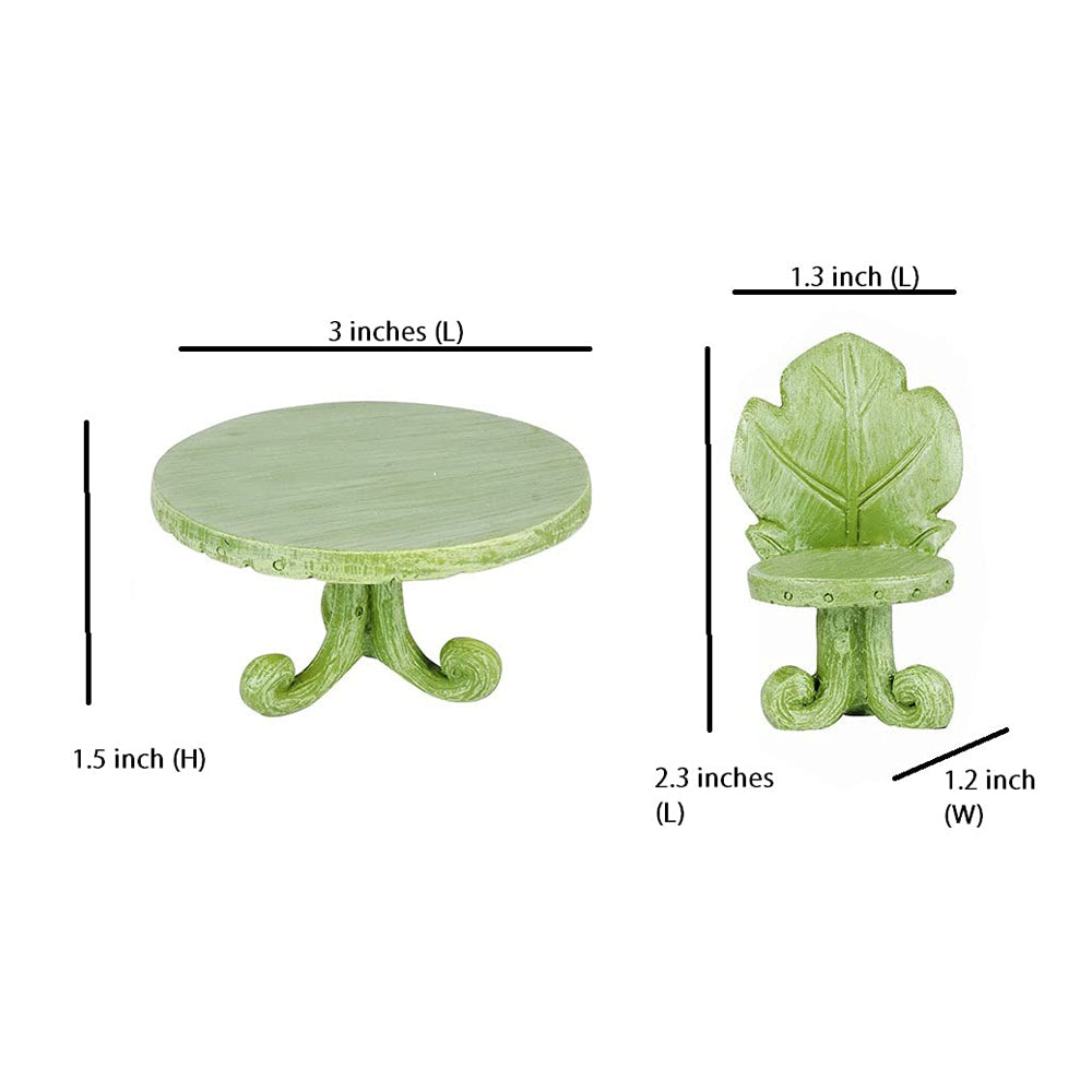 Miniature Toys : Table Set with Leaf Bistro