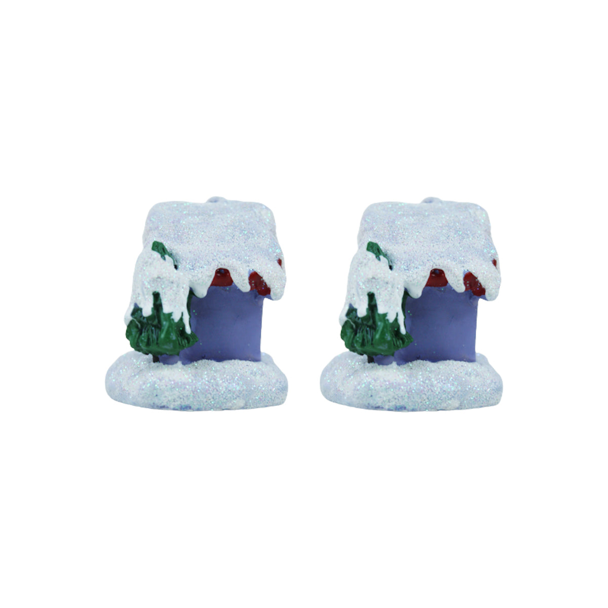 Miniature toys Set of 2 Snow House (Miniature Fairy Garden Accessoriesfor DIY tray garden Plant Décor)