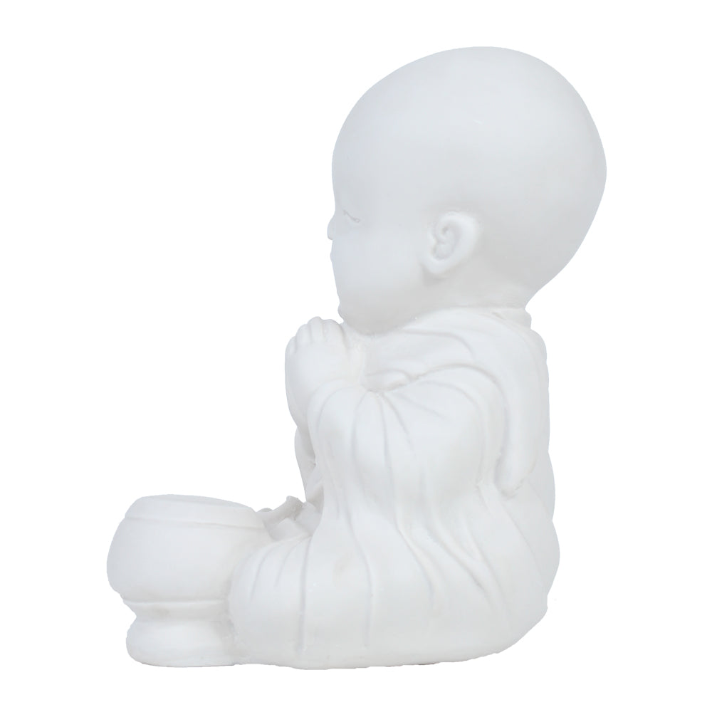 Our Green Window Big Monks Statue for Home and Garden Decoration (White)