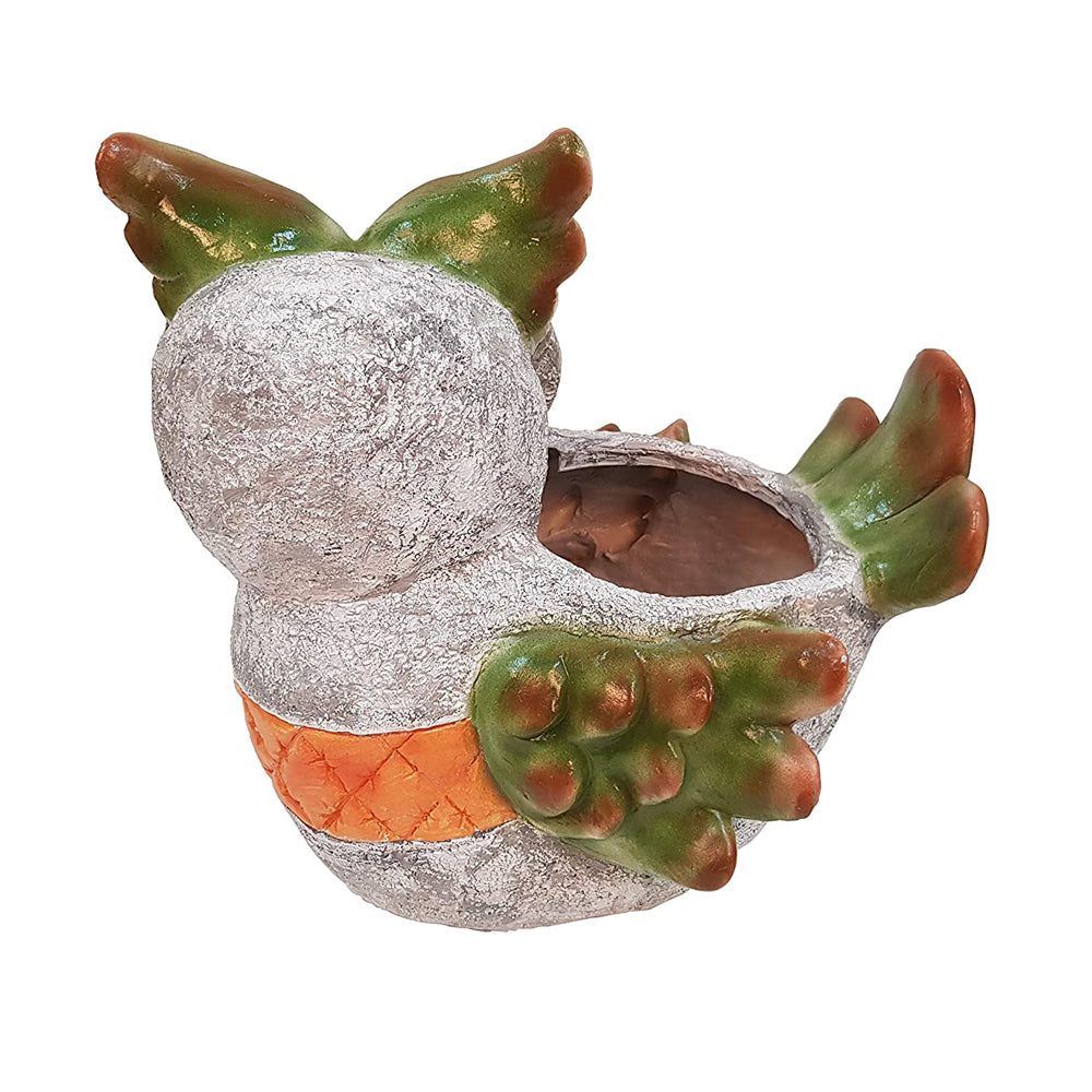 (Set of 2) Big Resin Owls Planter for Garden Decoration