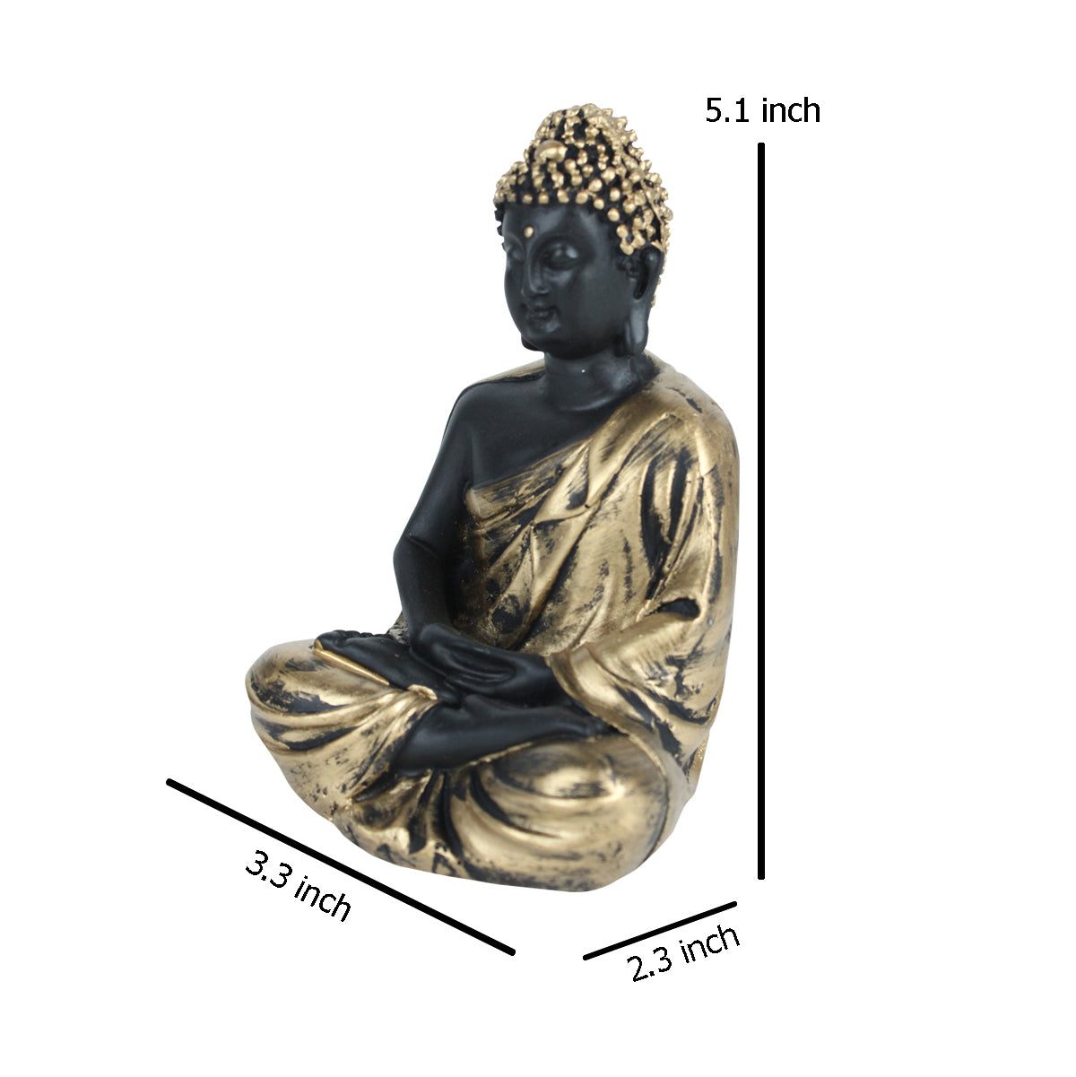 (5 inch) Small Buddha statue (Golden)