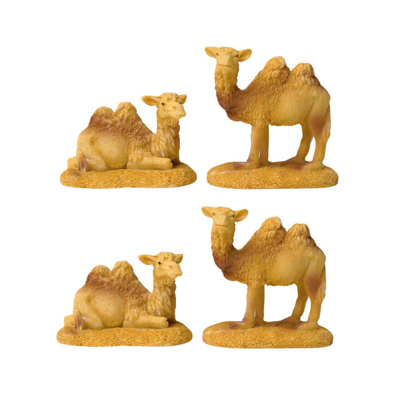 Wonderland resin miniature set of 4 camels| Miniature tray garden accessories