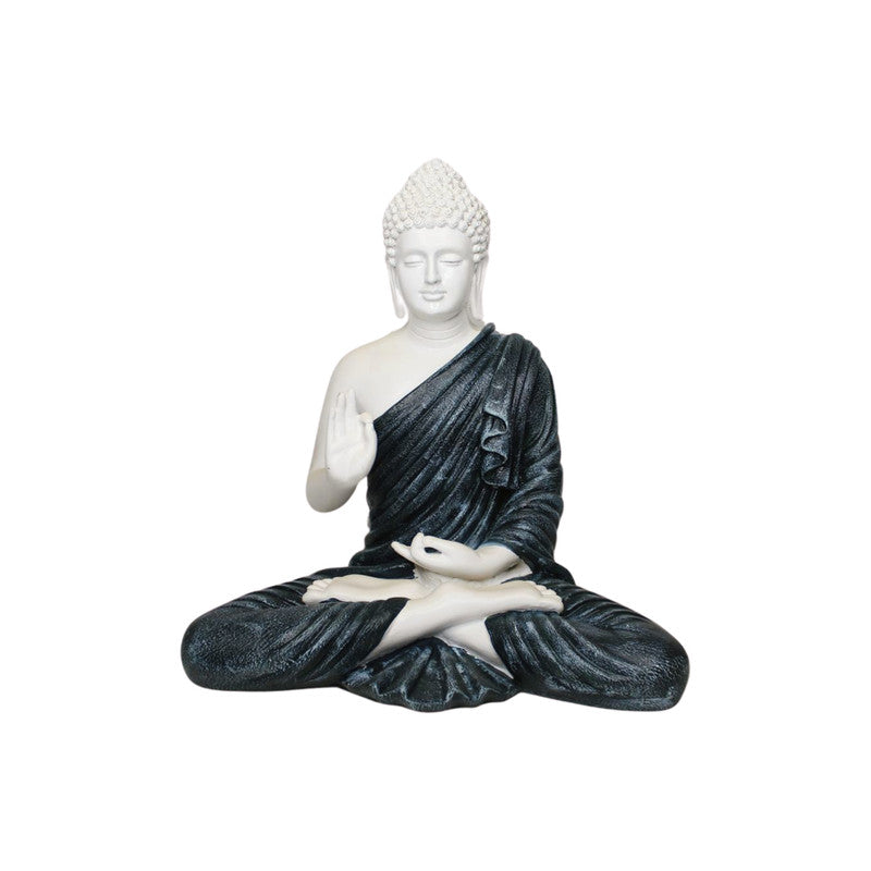 Wonderland resin white buddha statue| home décor and gift items | garden buddha statue