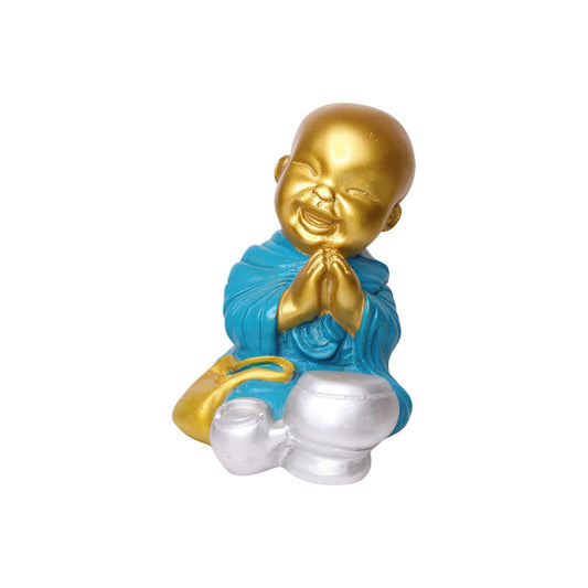 Wonderland coloured laughing buddha statue ( Style 3) | home décor and gift items | monk statue