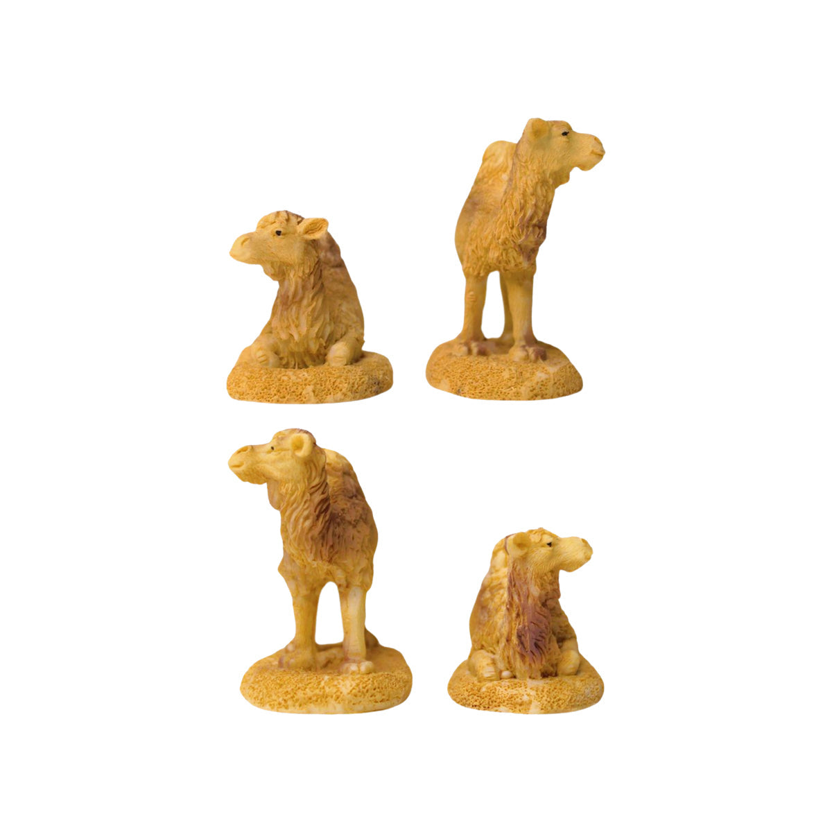 Wonderland resin miniature set of 4 camels| Miniature tray garden accessories