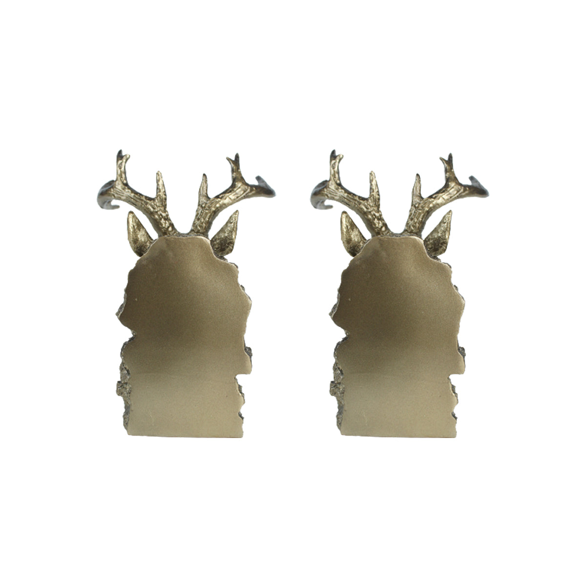 SET of 2 Book Ends, Deer or Stag Shaped for Books, CDs, Magazines, gifting