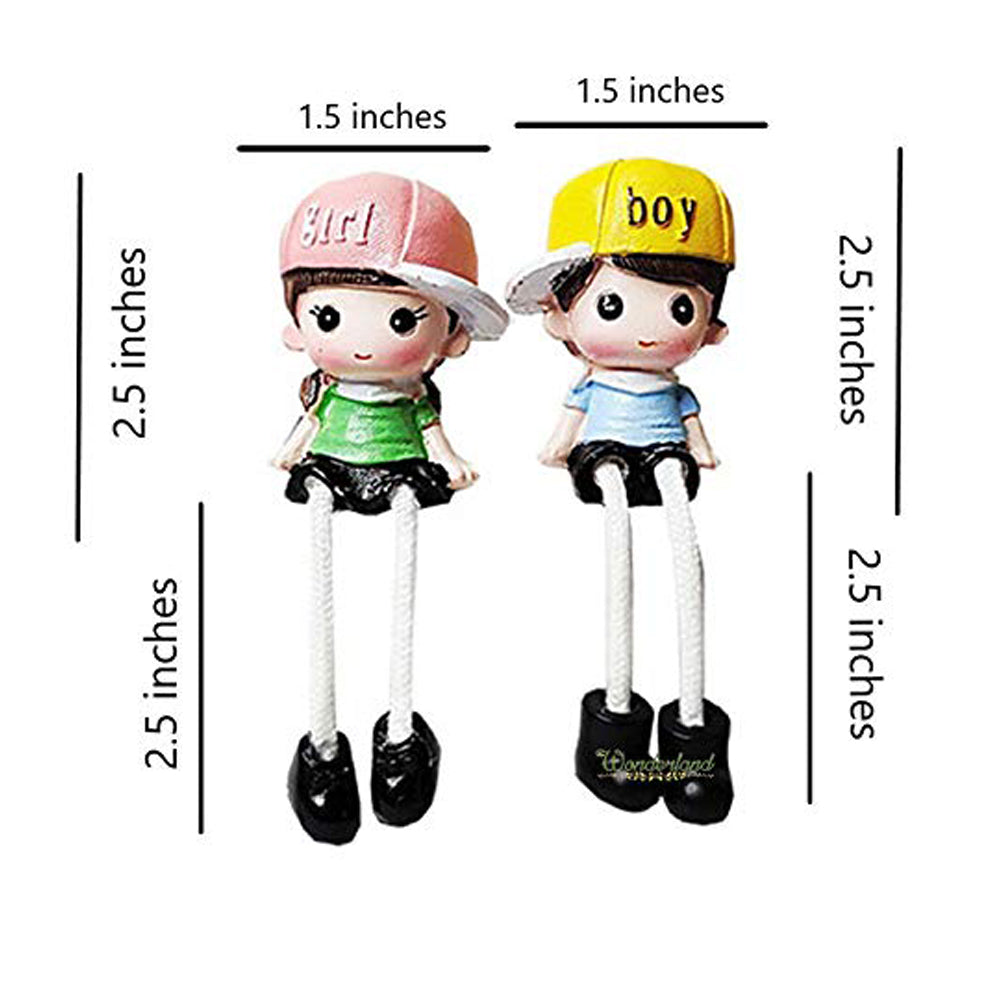 (Set of 4) Family with Hanging Legs for Home Decoration.