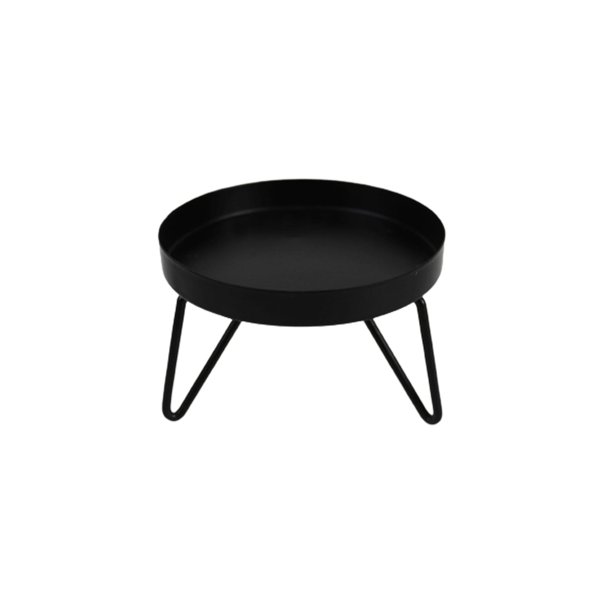 Wonderland Ceramic  Black flame pot with stand