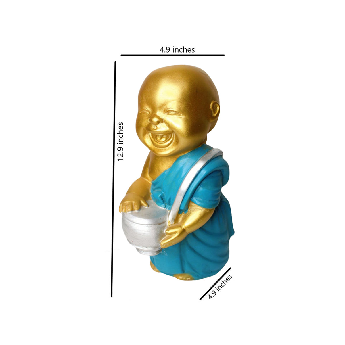 Wonderland coloured laughing buddha statue ( Style 1) | home décor and gift items| monk statue