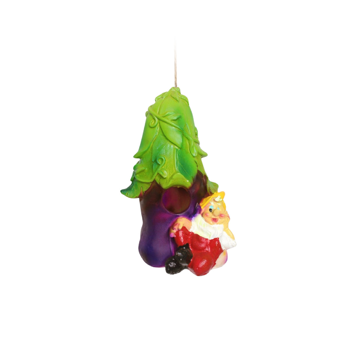 Wonderland Brinjal house with gnome | hanging outdoor décor items