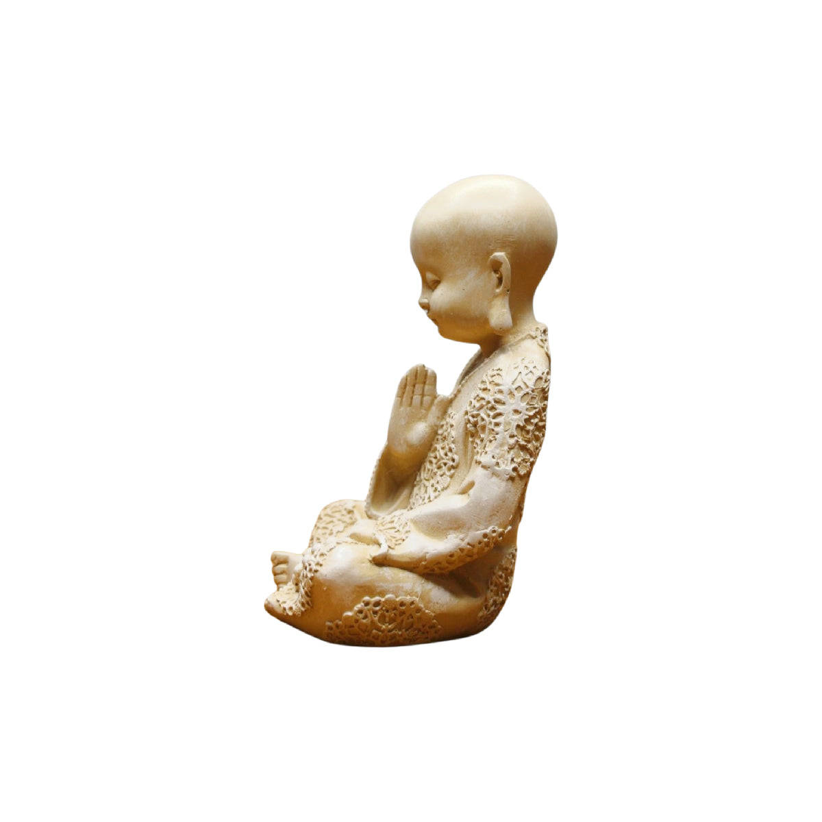 Wonderland  6.5 inches height Baby monk in prayer position| resin monk statue| zen buddha statue