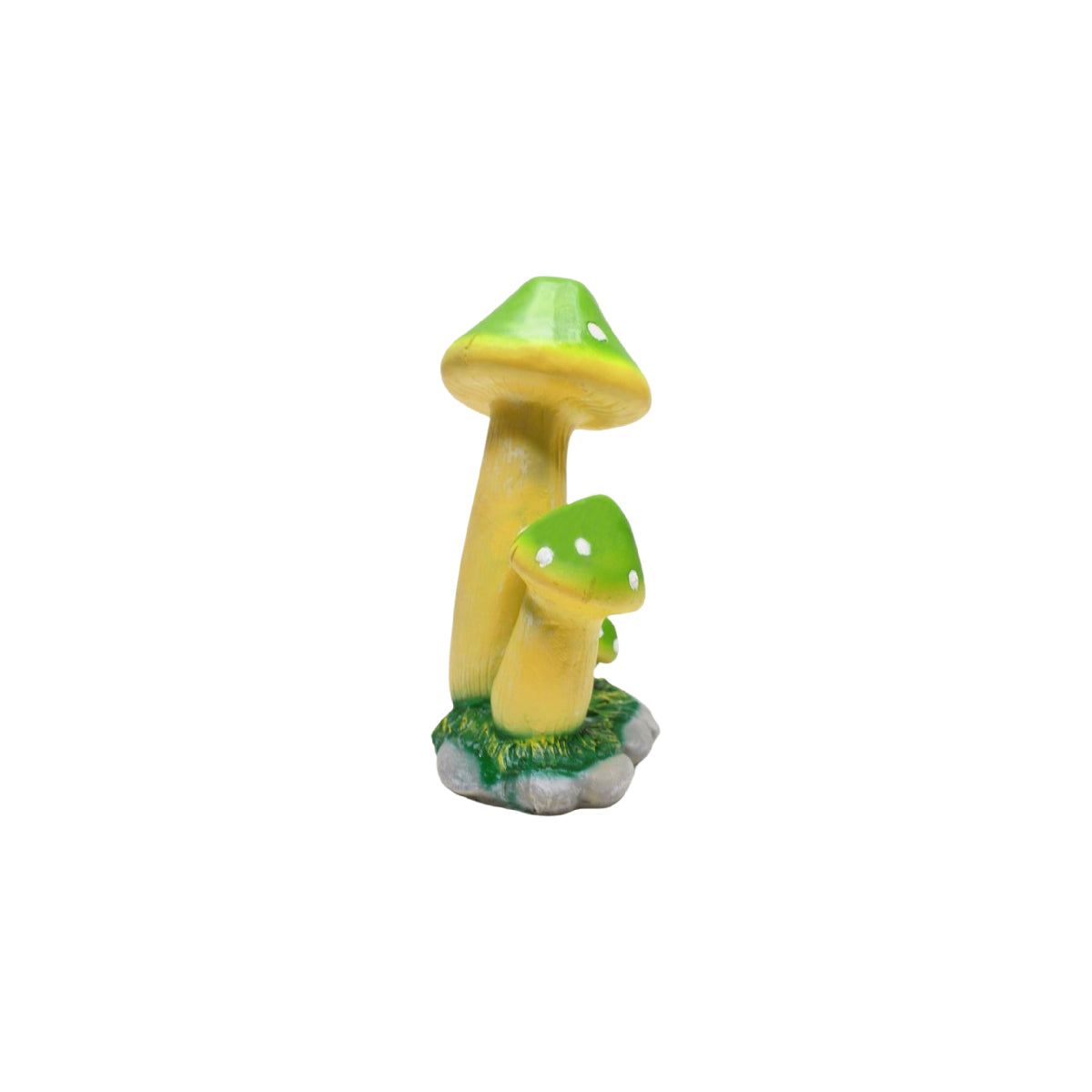 Wonderland resin mushroom garden décor in green | garden statue |Resin mushroom figurine|Fairy garden mushroom