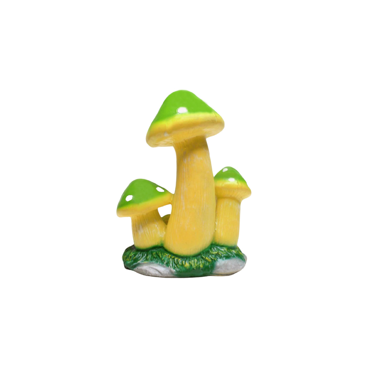 Wonderland resin mushroom garden décor in green | garden statue |Resin mushroom figurine|Fairy garden mushroom