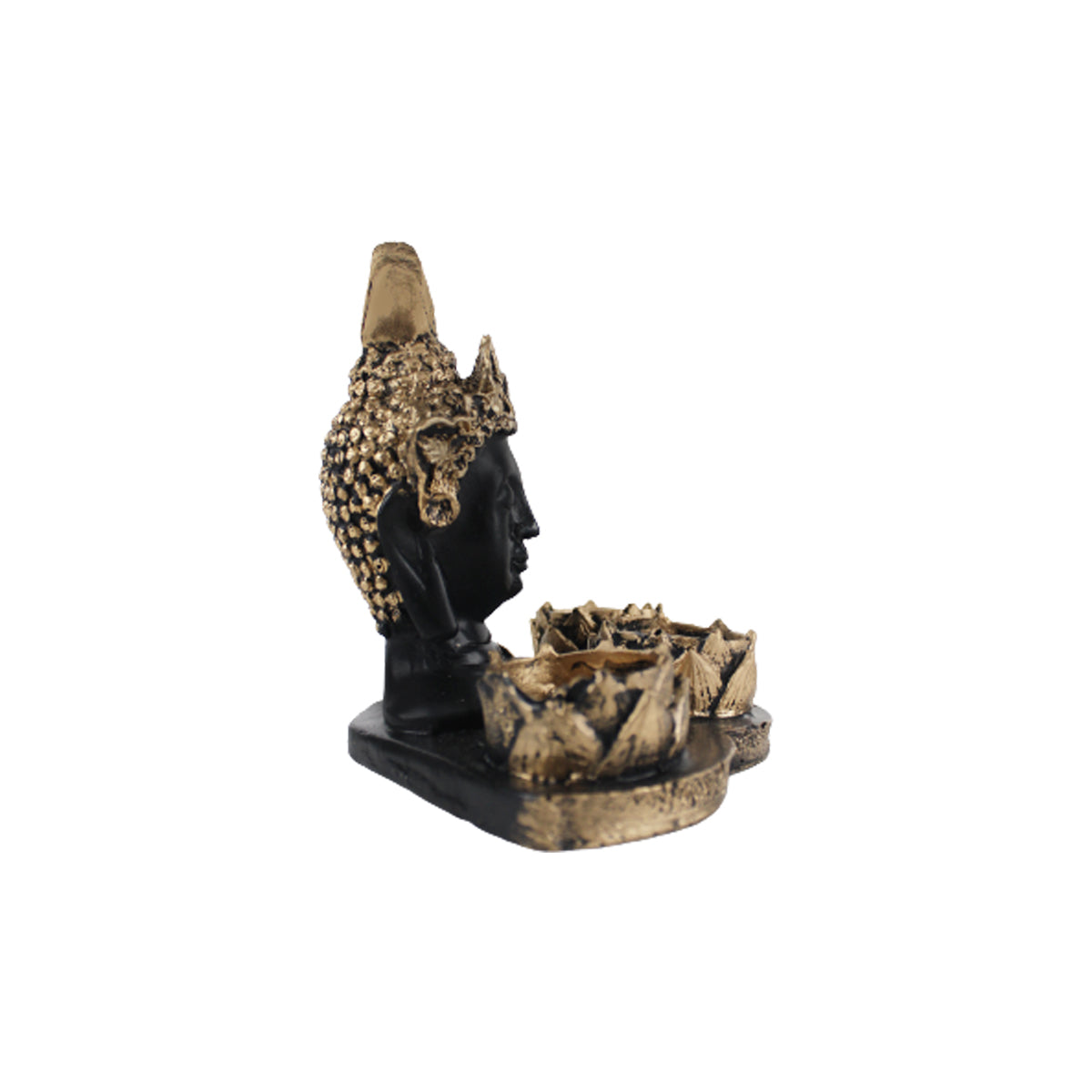 Our Green Window Buddha Idol Statue Showpiece With (Golden )Candle Holder for Living Room Home Décor and
