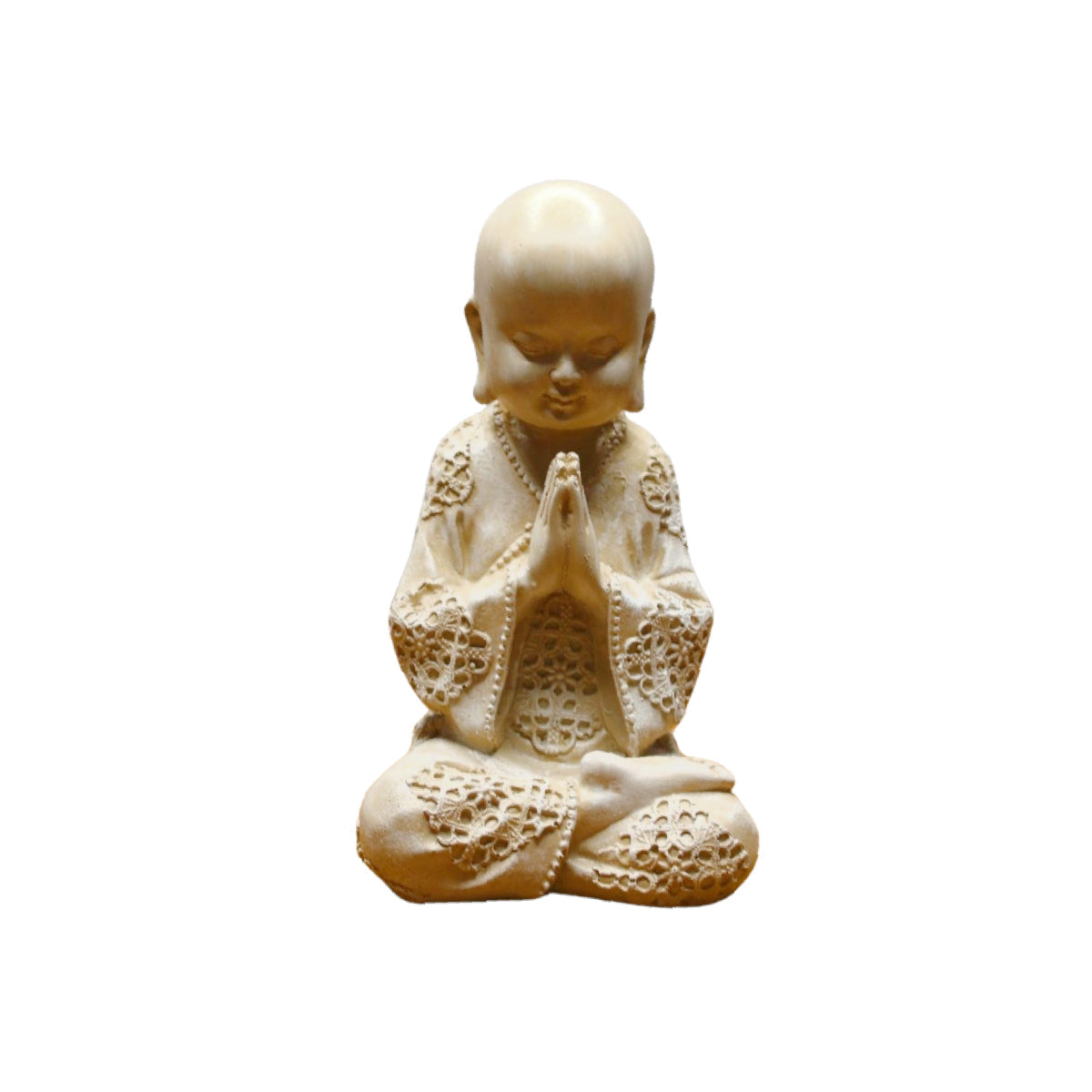 Wonderland 6.5 inches height Baby monk in namaste position | resin indoor and  outdoor decoration item