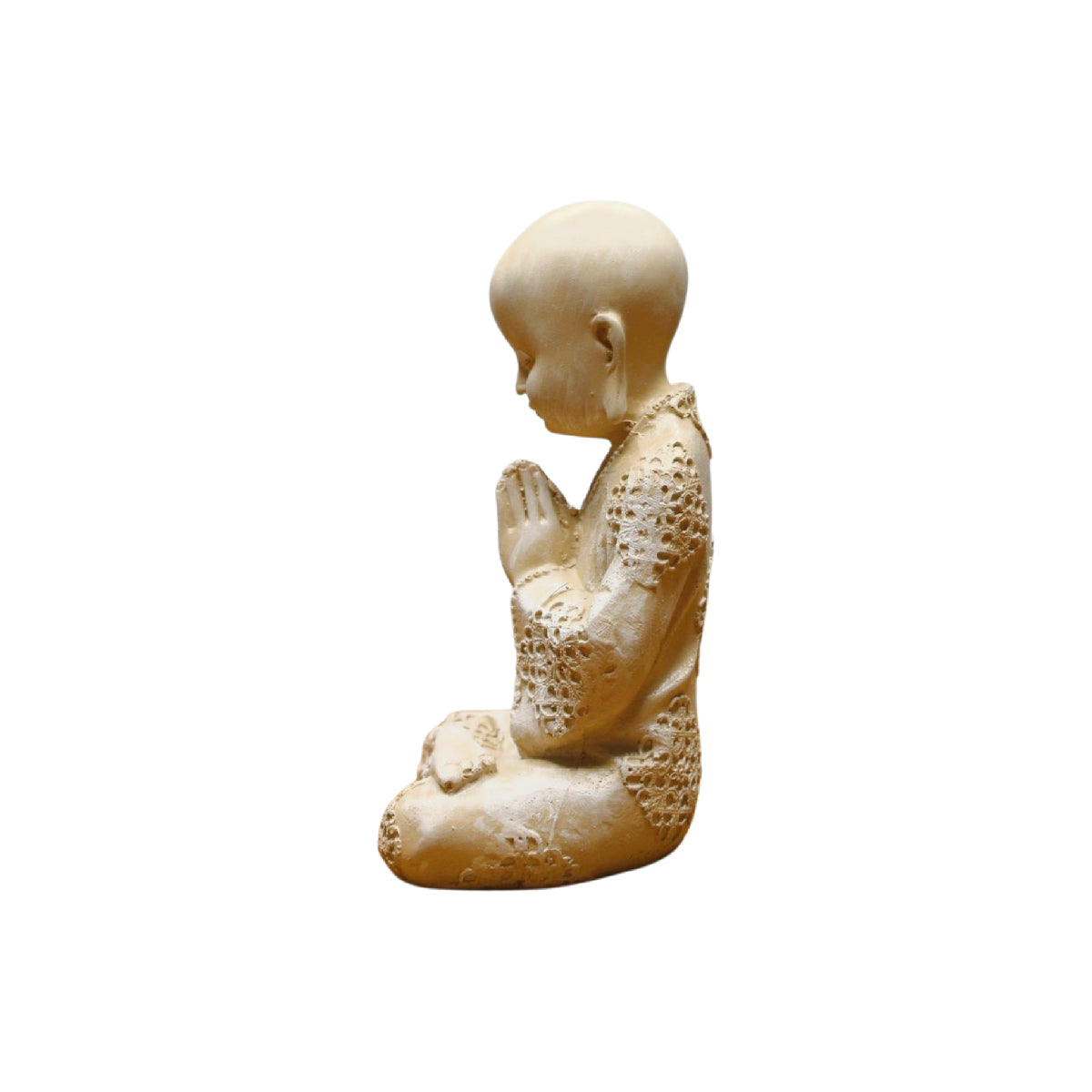 Wonderland 6.5 inches height Baby monk in namaste position | resin indoor and  outdoor decoration item