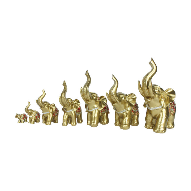 Set of 7 Elephant statues for showpiece for living room, drawing room, home decoration