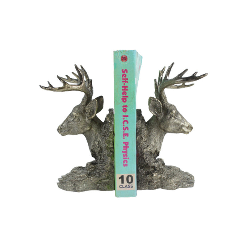 SET of 2 Book Ends, Deer or Stag Shaped for Books, CDs, Magazines, gifting