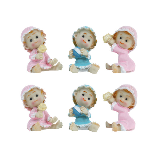 Wonderland Miniature Toys Set of 6 baby ( Miniature garden accessories for tray garden )