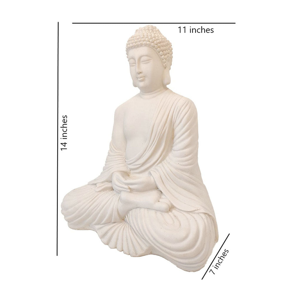 Buddha Statue for Home and Garden Decoration (Beige)