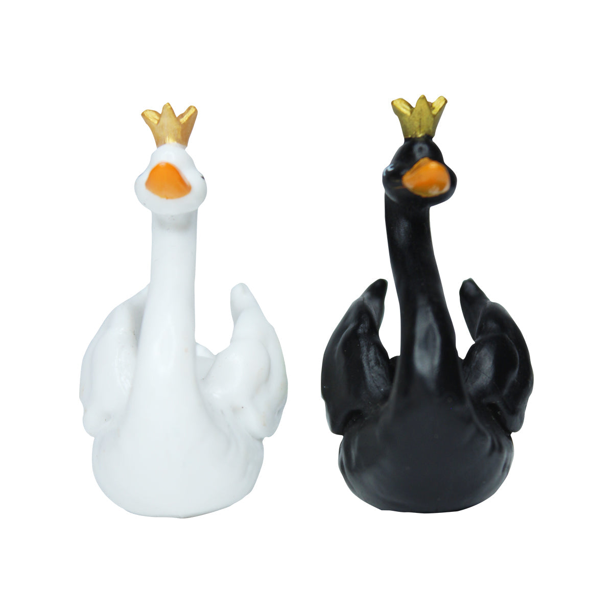 Miniature Toys : (Set of 2) Black & White Swans