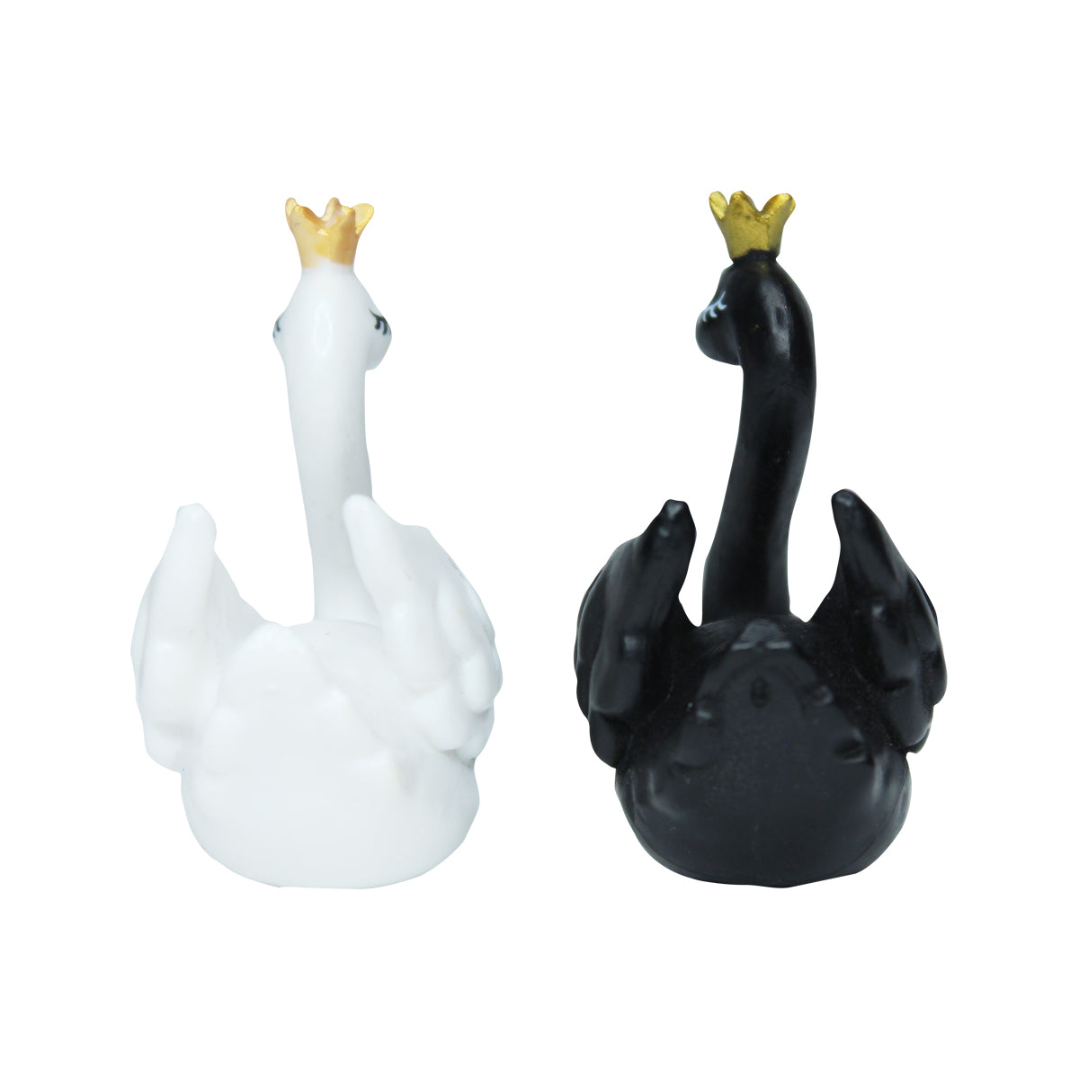 Miniature Toys : (Set of 2) Black & White Swans