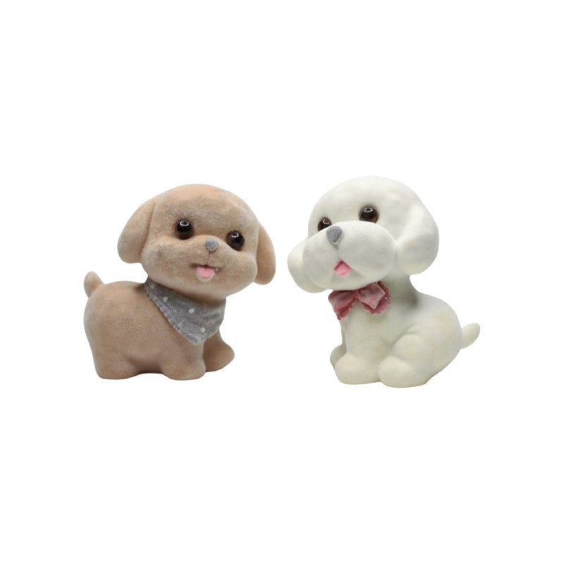 Wonderland imported resin set of 2 brown and resin dog