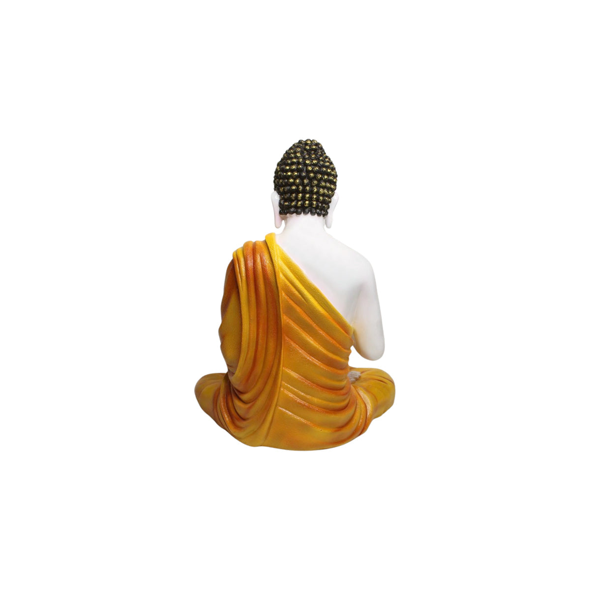 Wonderland 2ft Ashirvad Avastha Buddha Resin Statue, showpiece, Gift (Orange)