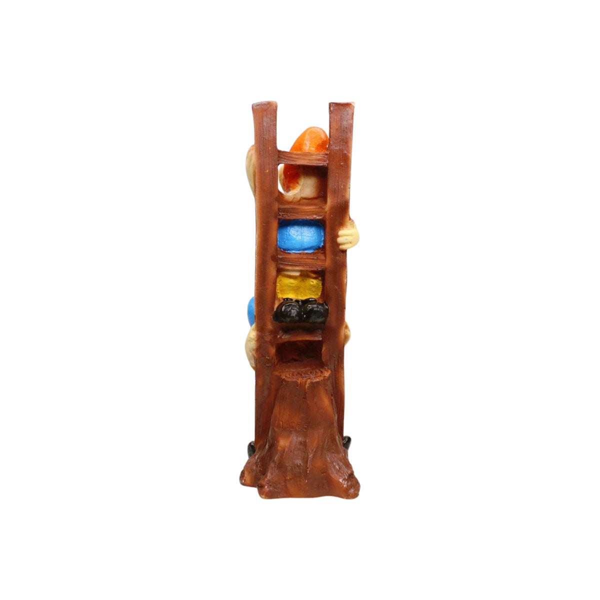 Wonderland  Resin Funny 2 Gnomes on Ladder Santa Idol, Standard (Style 01)