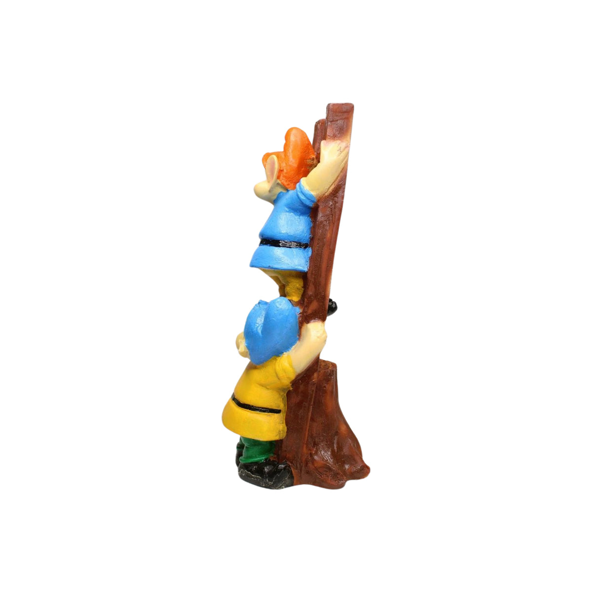 Wonderland  Resin Funny 2 Gnomes on Ladder Santa Idol, Standard (Style 01)