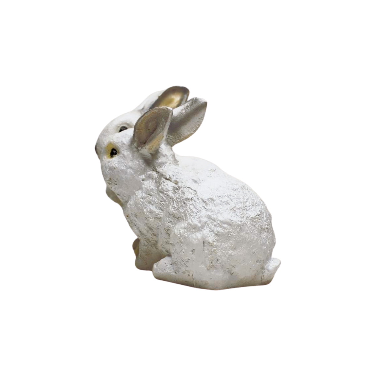 Wonderland Poly Resin Three Joint Rabbits (White) for Garden Decoration, Home Decoration, Lawn Decor, Animal Figures