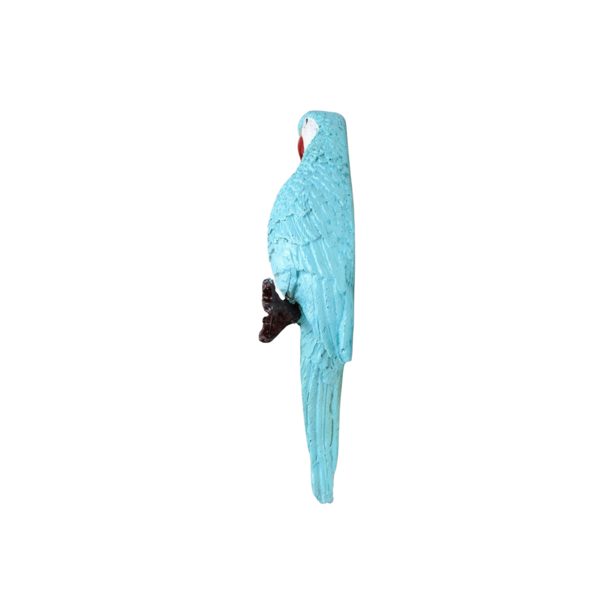 Wonderland Sky Bule Parrot oN Branch -Big Outdoor Statue (Side View)