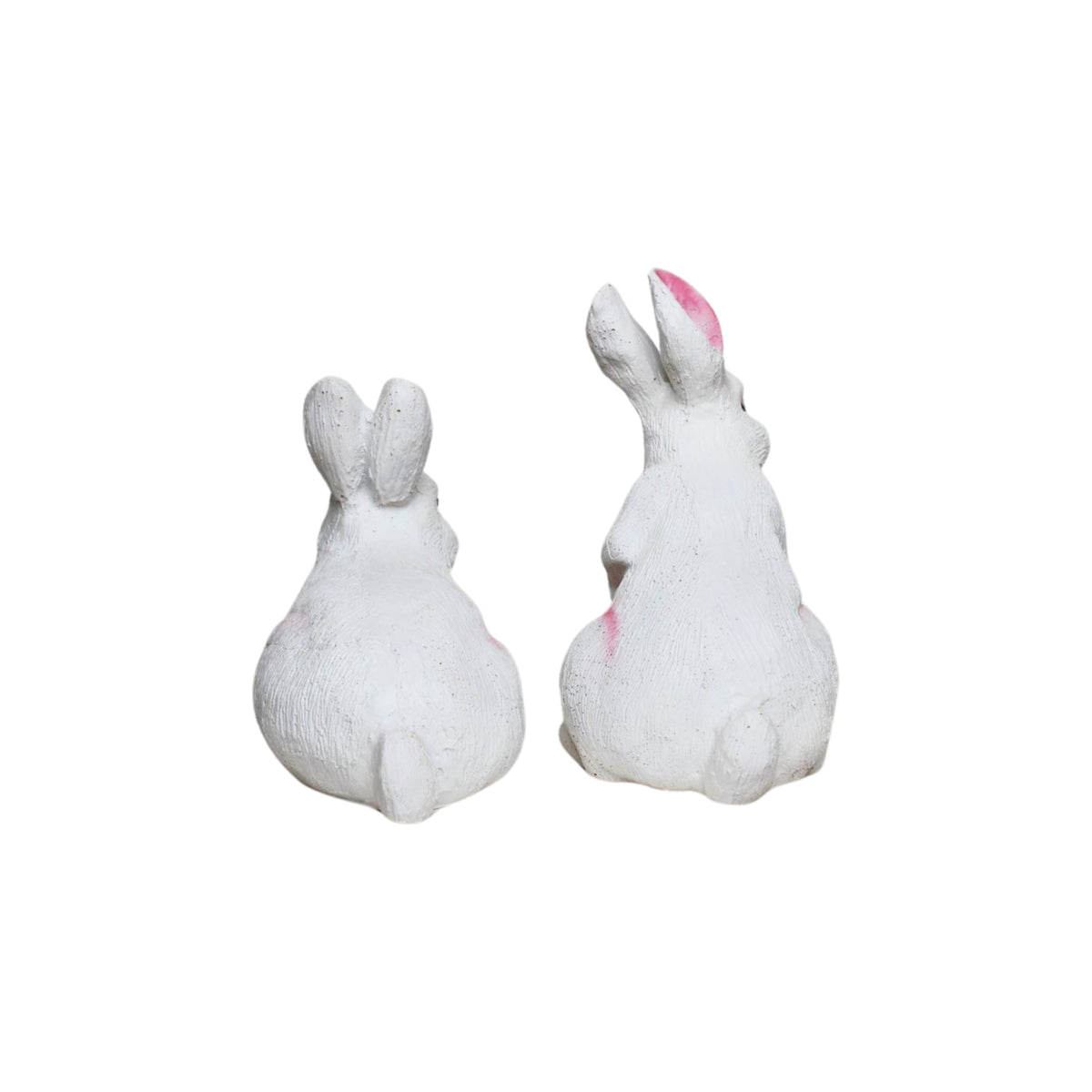 Wonderland ( Set of 2)  Resin Sitting and Standing Rabbits, Resin Statues for Garden Decor, Balcony Decoration, Home Decor, Home Decoration