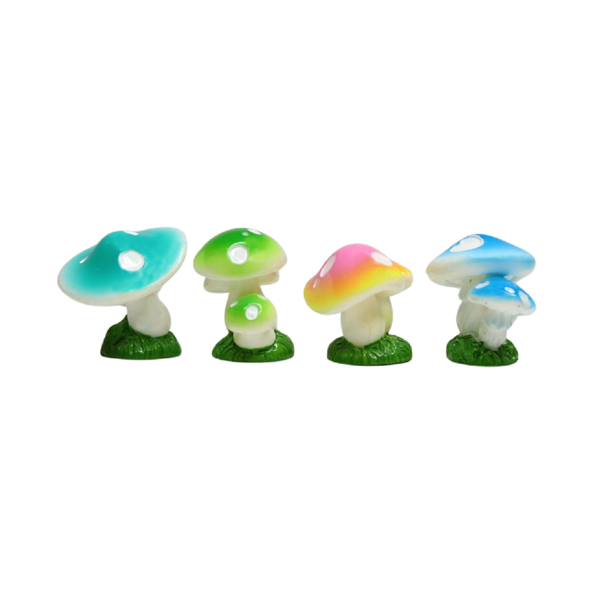 Wonderland imported miniatures ( pack of 4 ) colourful mushroom for micro landscape