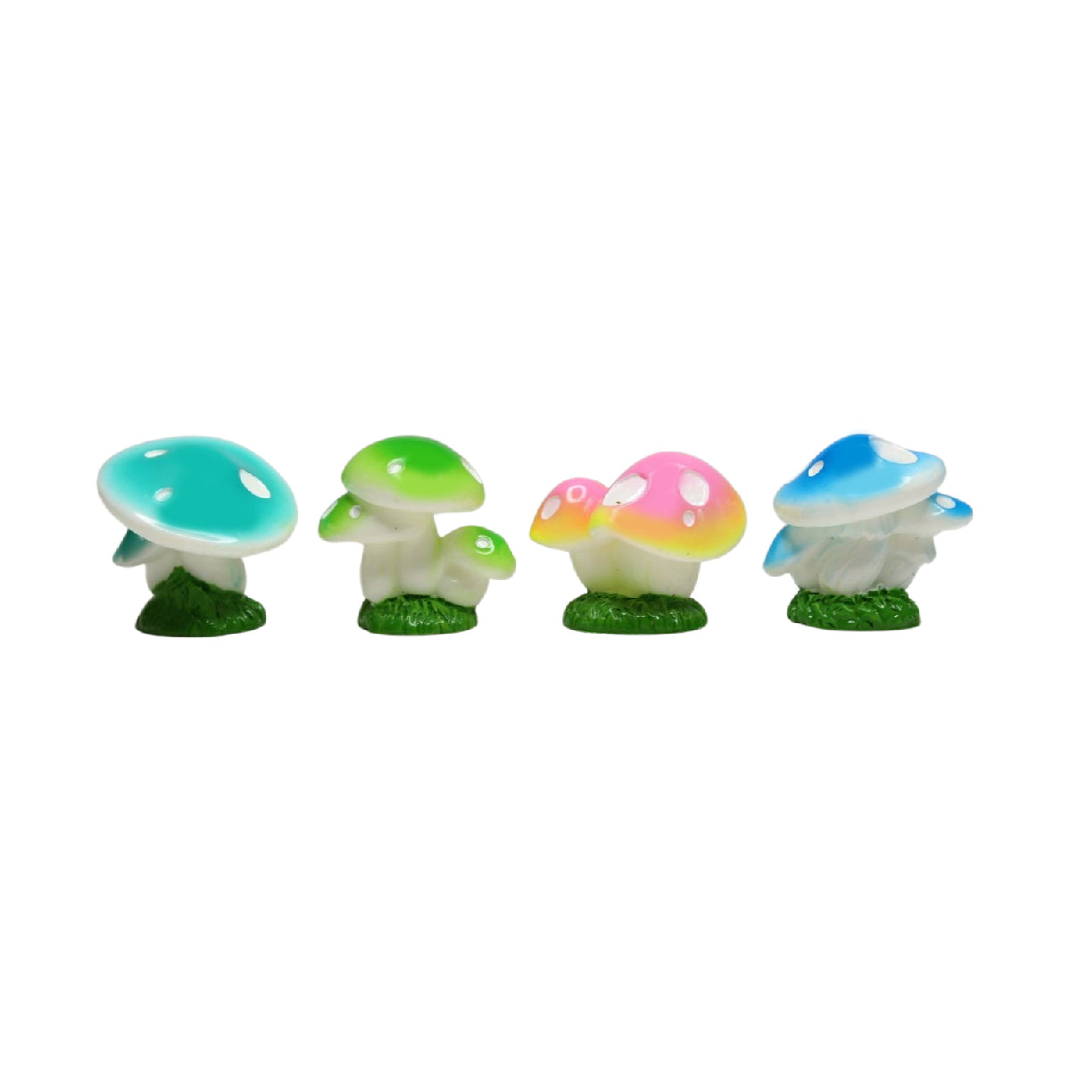 Wonderland imported miniatures ( pack of 4 ) colourful mushroom for micro landscape