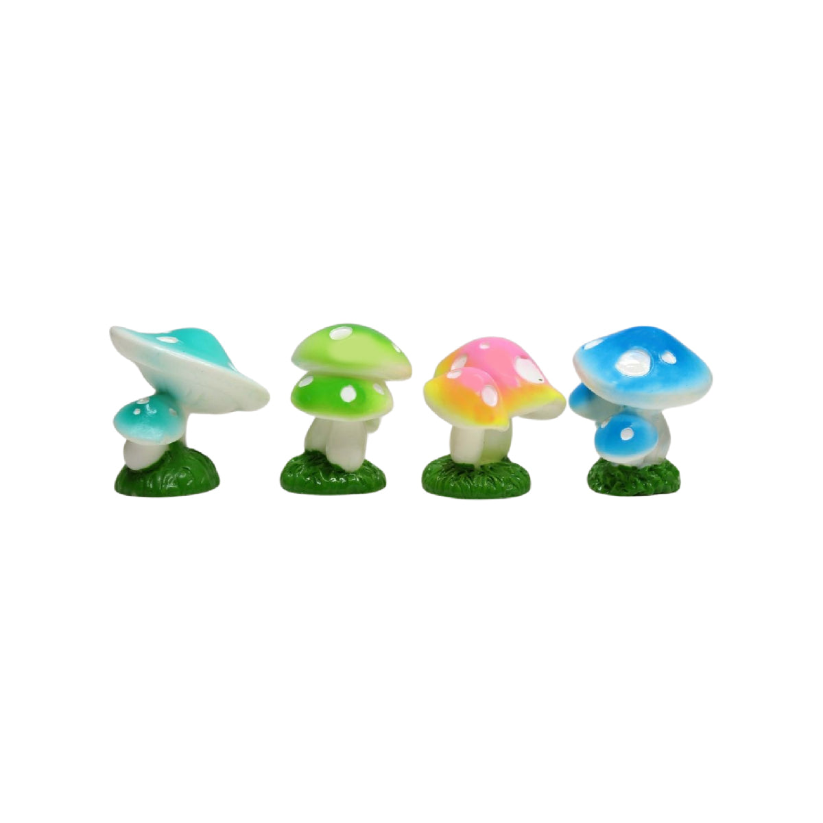 Wonderland imported miniatures ( pack of 4 ) colourful mushroom for micro landscape