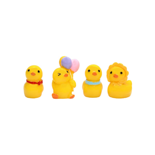 Wonderland imported miniatures ( pack of 4 ) cute baby ducks in yellow