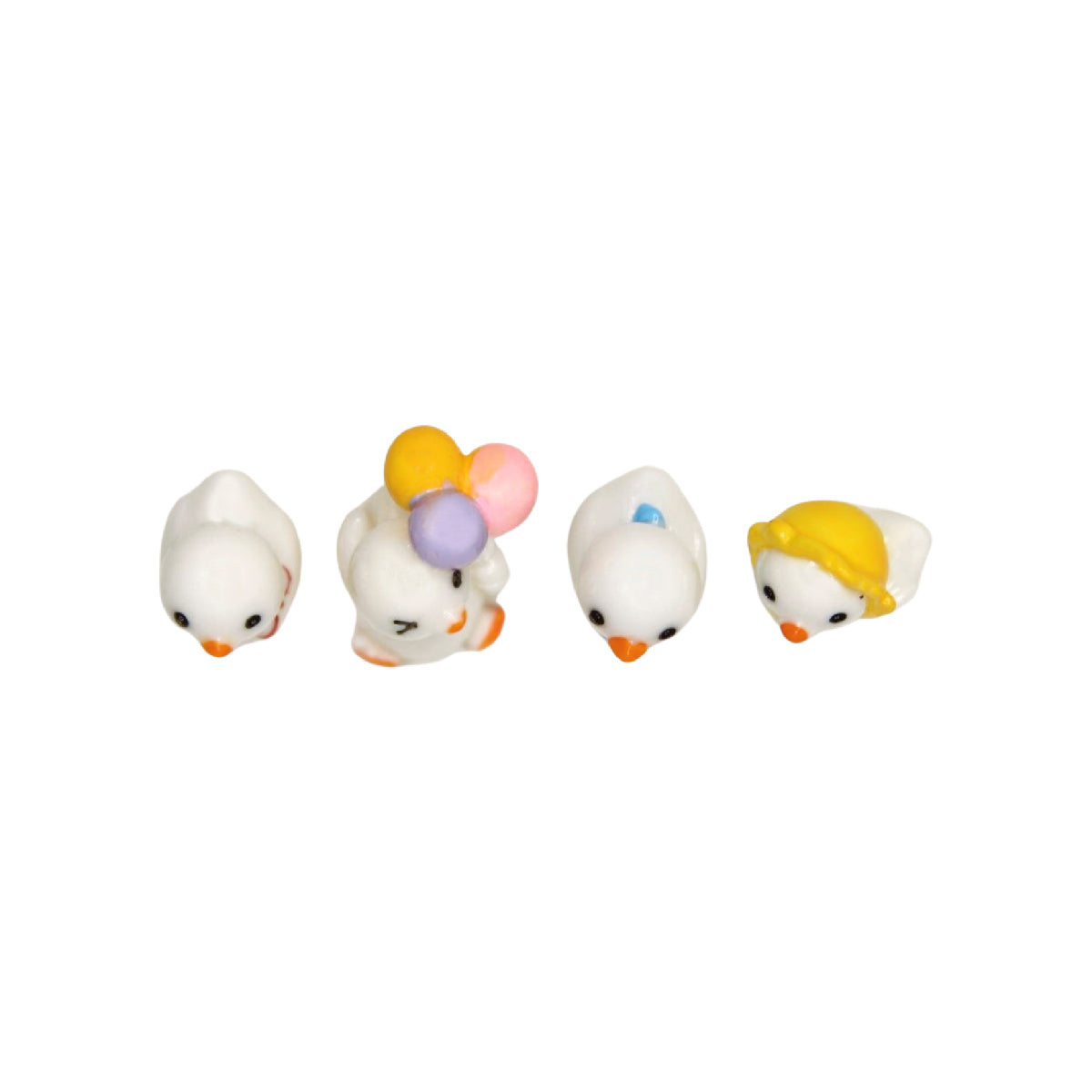 Wonderland imported miniatures ( pack of 4 ) cute baby ducks in white