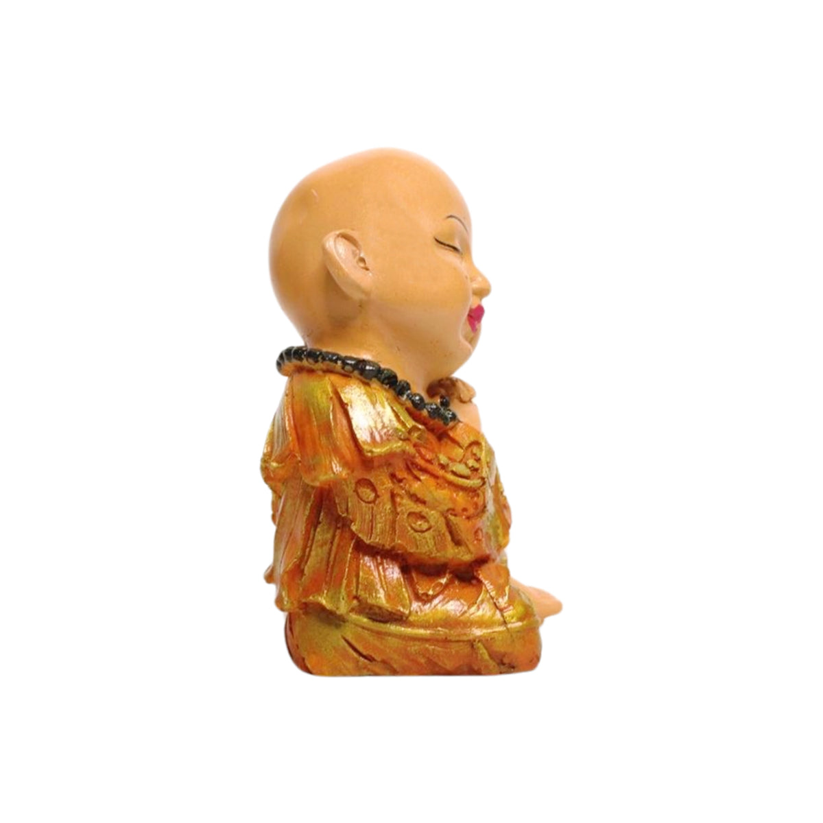 Wonderland Thinking Baby Monk (Orange) statue for Home Décor, showpiece, gift, resin statue