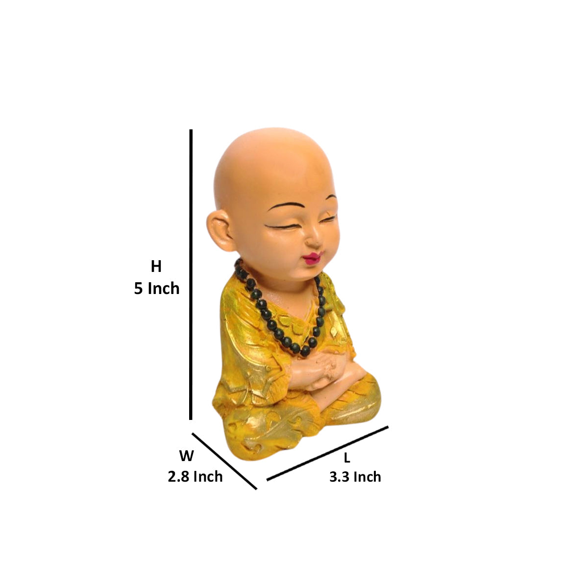 Wonderland Meditating Baby Monk statue for Home Décor, showpiece, gift, resin statue