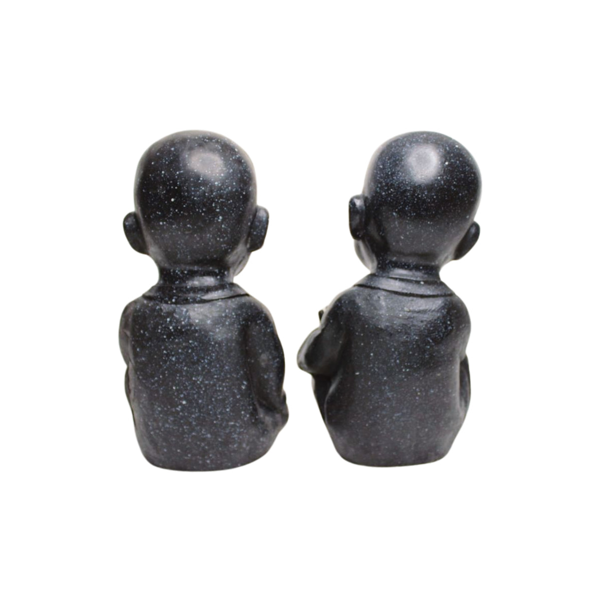 Wonderland SET of 2 : Sitting Baby Monk Statues with Book and Beads, showpiece, home interiors, decoration for home, garden, balcony, terrace garden