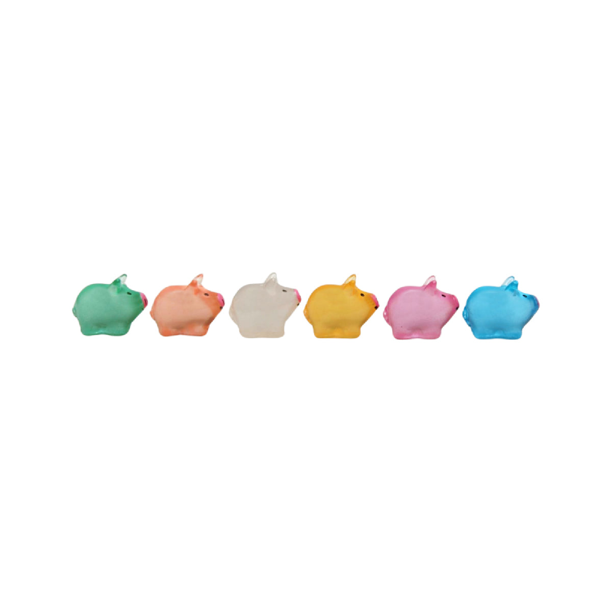 Wonderland imported miniatures ( pack of 6 ) glow pig