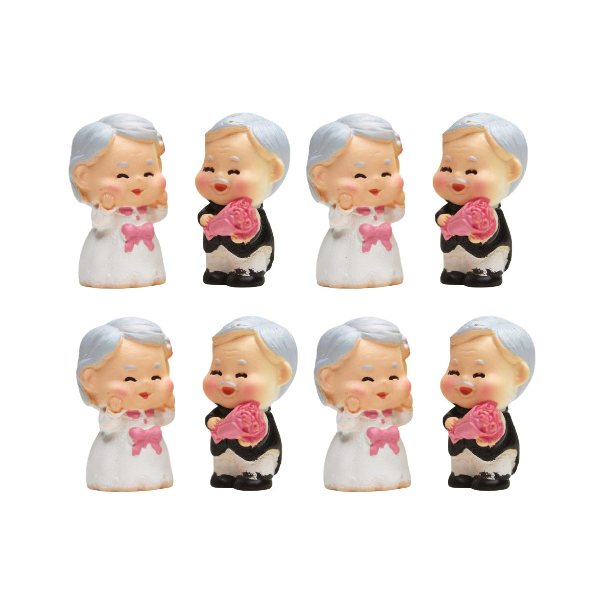 Wonderland imported miniatures ( pack of 4 ) old couple grandma grandpa