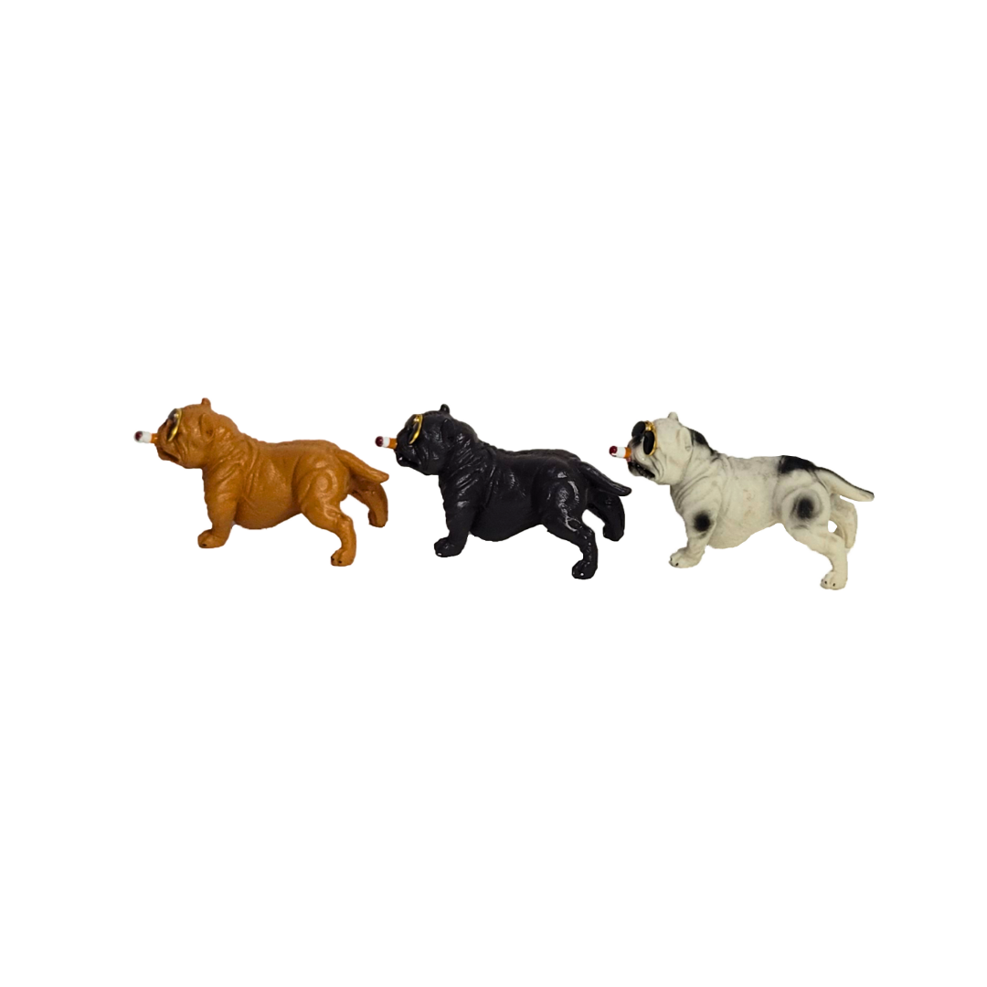 Wonderland  (set of 2) Imported Resin Decorative Bulldog Dog Figurine Showpiece (14 Cm X 7 Cm) - Car Dashboard Figurines Decoration Item Accessories