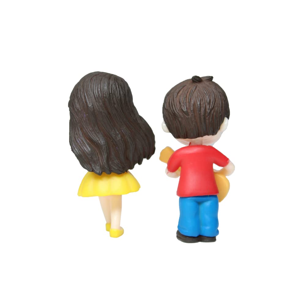 (Set of 1) Girl & boy Playing Guitar Couple Garden Miniature for Landscape Decoration