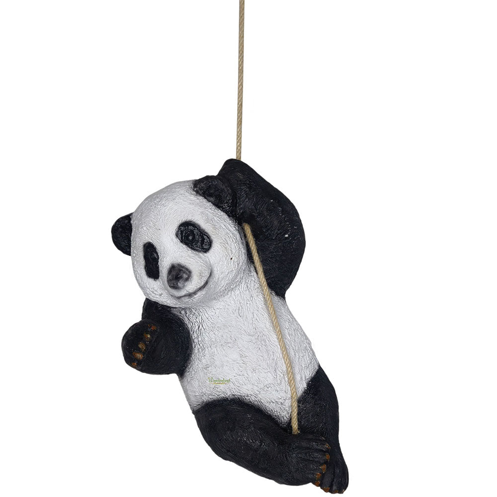 Climbing Panda on Rope for Garden Decoration