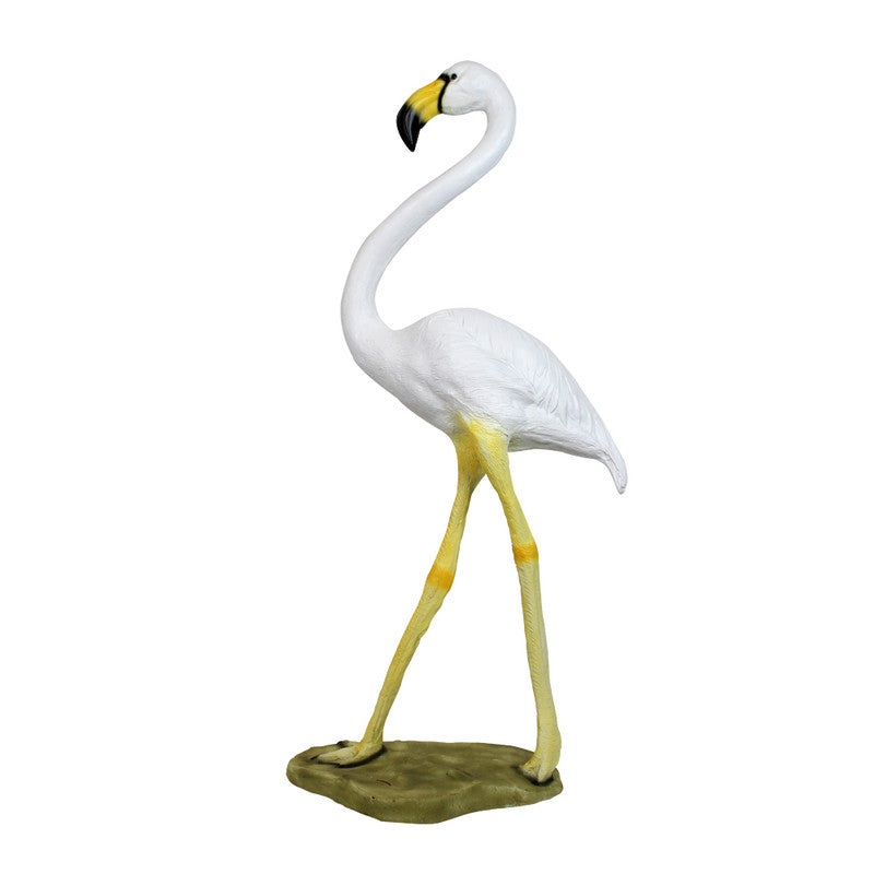 Big Flamingo Statue for Garden Decoration (White)