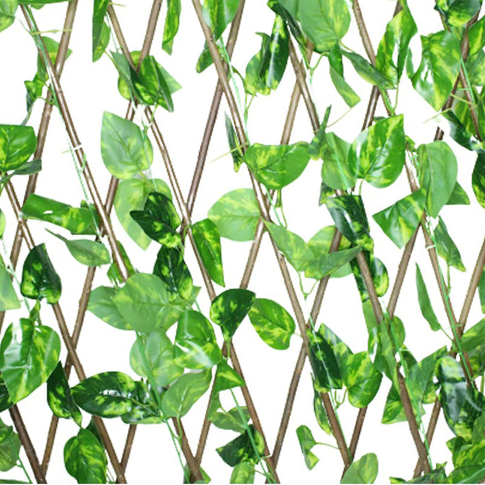 Our Green Window Artificial Expanding Trellis Fence (Light Green) for Home Decoration