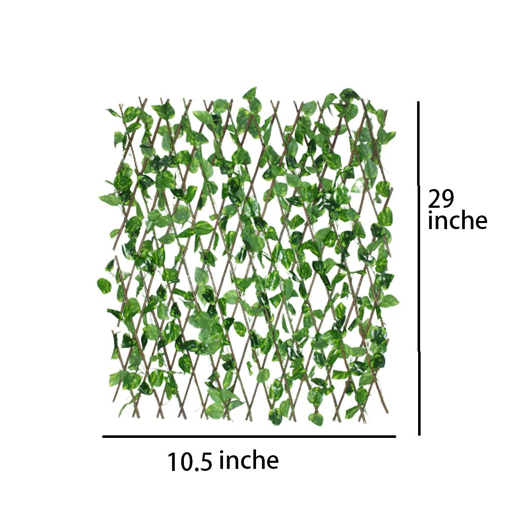 Our Green Window Artificial Expanding Trellis Fence (Light Green) for Home Decoration