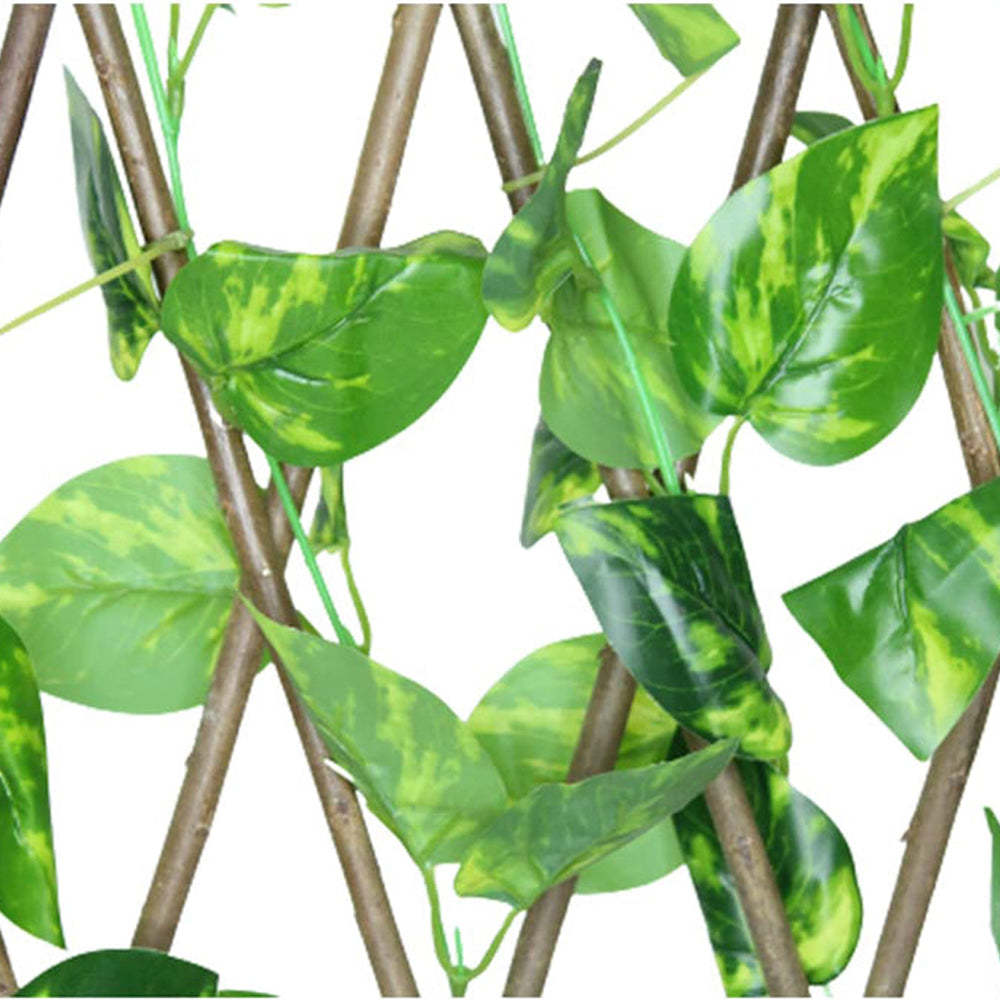 Our Green Window Artificial Expanding Trellis Fence (Light Green) for Home Decoration
